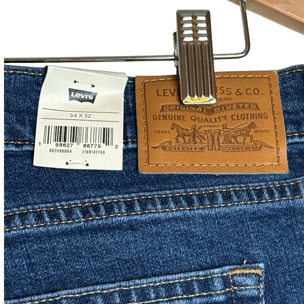 Levi’s 728 High Rise Wide Leg Jeans NWT 34x32 Vintage Stretch Dark Wash - Picture 6 of 9